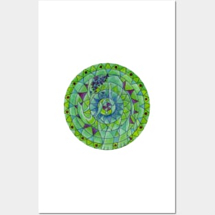 Tao elephant free-hand mandala Posters and Art